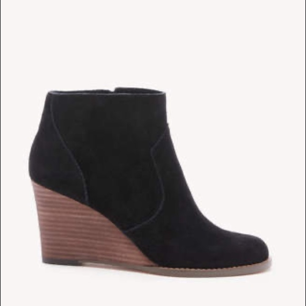 Sole Society Suede Wedges Women’s 8 Neutral Black Dress Shoes Wedge